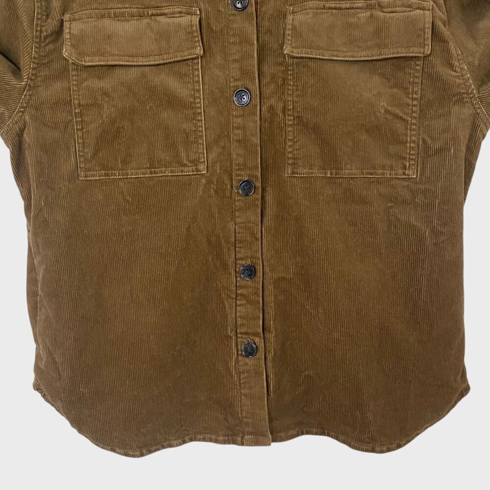 Banana Republic Corduroy Shirt Jacket Women's Large Pockets Button-Front L/S New - Picture 6 of 14